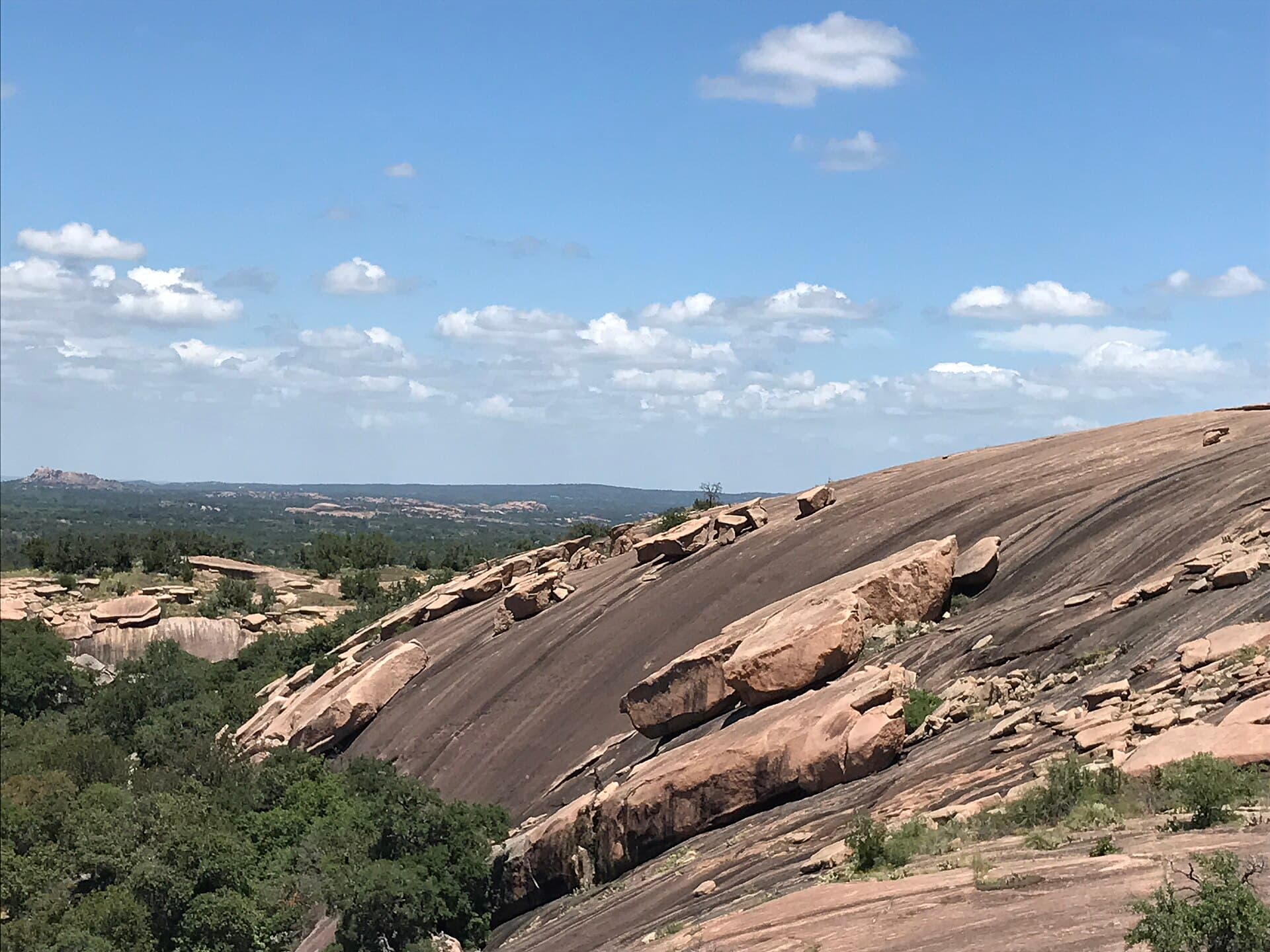 The pink granite dome at Enchanted Rock State Natural Area